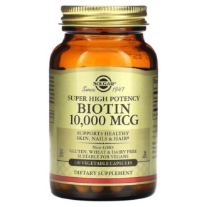 Thuốc bổ Solgar Super High Potency Biotin 10.000 mcg 120 Vegetable Capsules 033984523920