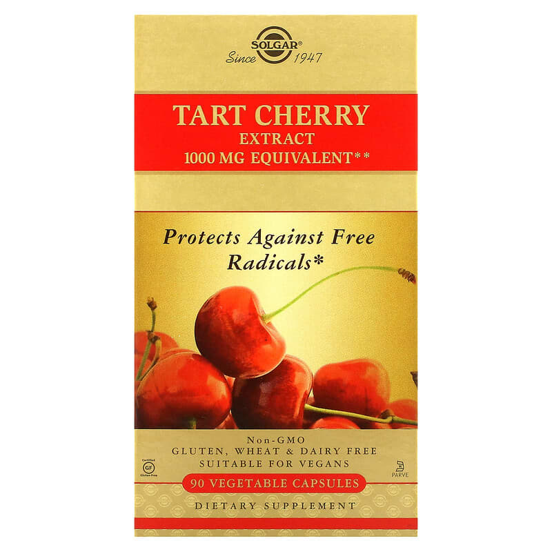 Solgar Tart Cherry Extract 1.000 mg 90 Vegetable Capsules 6 Thực phẩm chức năng Solgar Tart Cherry Extract 1.000 mg 90 Vegetable Capsules 033984315495