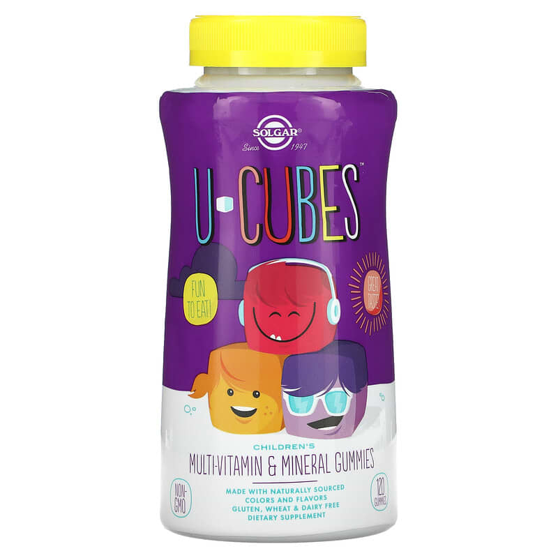 Solgar U-Cubes Children's Multi-Vitamin & Mineral Gummies Cherry & Orange 120 Gummies 6 Thực phẩm chức năng Solgar U-Cubes Children's Multi-Vitamin & Mineral Gummies Cherry & Orange 120 Gummies 033984525511