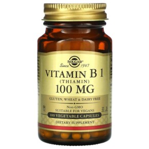 Thuốc bổ Solgar Vitamin B1 100 mg 100 Vegetable Capsules 033984029507