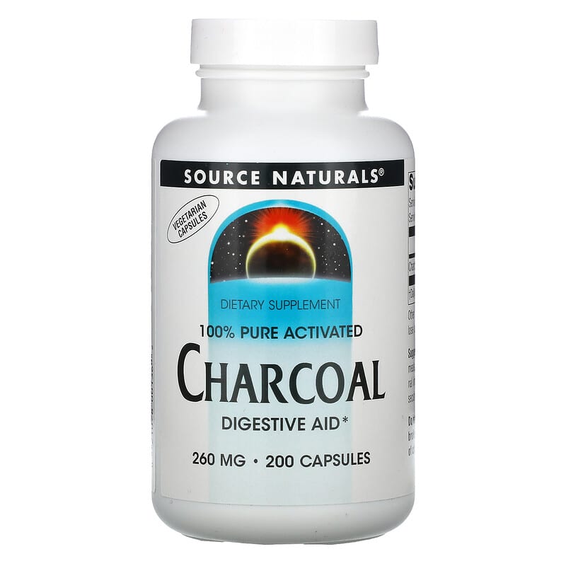 Source Naturals 100% Pure Activated Charcoal 260 mg 200 Capsules 6 Thực phẩm chức năng Source Naturals 100% Pure Activated Charcoal 260 mg 200 Capsules 021078001362