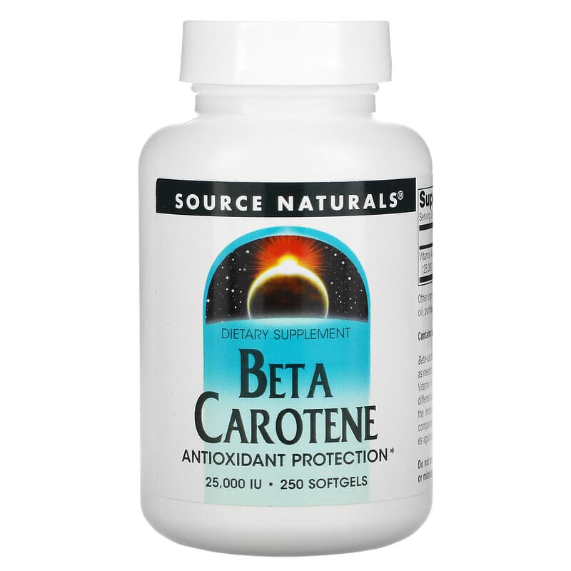 Source Naturals Beta Carotene 25.000 IU 250 Softgels 6 Thực phẩm chức năng Source Naturals Beta Carotene 25.000 IU 250 Softgels 021078004042