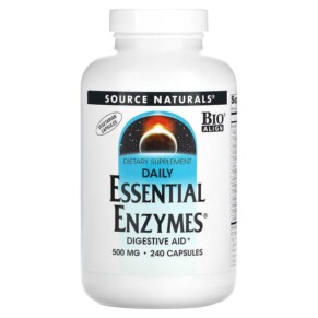Thuốc bổ Source Naturals Daily Essential Enzymes 500 mg 240 Capsules 021078013037