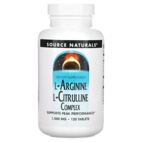 Thuốc bổ Source Naturals L-Arginine L-Citrulline Complex 1.000 mg 120 Tablets 021078020431