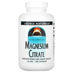 Thuốc bổ Source Naturals Magnesium Citrate 133 mg 180 Capsules 021078021001