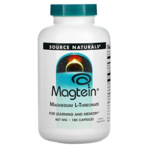Thuốc bổ Source Naturals Magtein Magnesium L-Threonate 667 mg 180 Capsules 021078024866