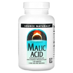 Thuốc bổ Source Naturals Malic Acid 2.500 mg 120 Tablets 021078027805