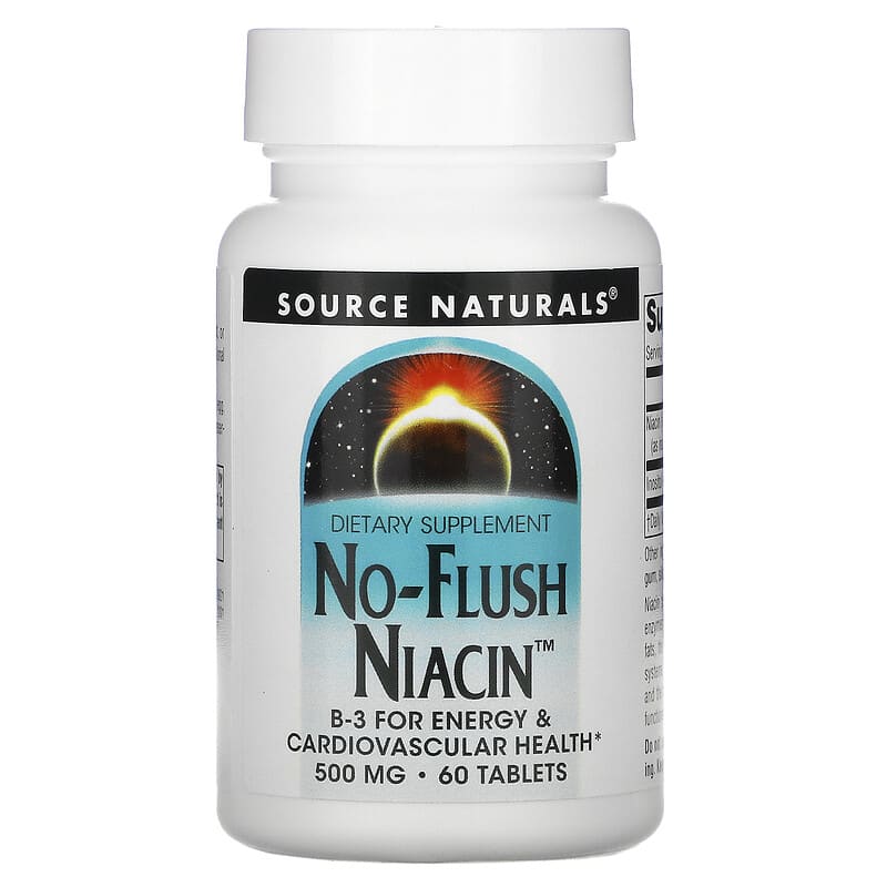 Source Naturals No-Flush Niacin 500 mg 60 Tablets 6 Thực phẩm chức năng Source Naturals No-Flush Niacin 500 mg 60 Tablets 021078009214