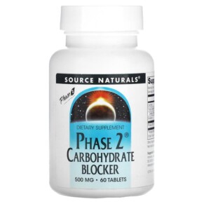 Thuốc bổ Source Naturals Phase 2 Carbohydrate Blocker 500 mg 60 Tablets 021078015604
