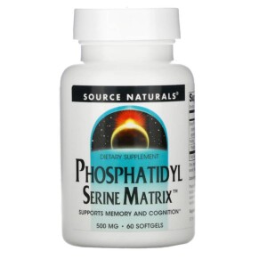 Thuốc bổ Source Naturals Phosphatidyl Serine Matrix 500 mg 60 Softgels 021078019688