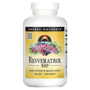 Thuốc bổ Source Naturals Resveratrol 500 mg 120 Tablets 021078028239