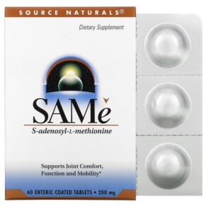 Thuốc bổ Source Naturals SAMe (Disulfate Tosylate) 200 mg 60 Enteric Coated Tablets 021078013358