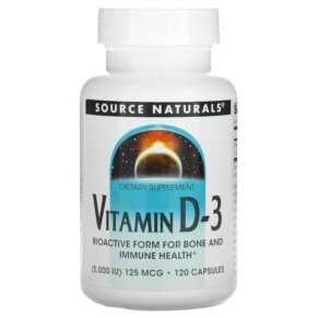 Thuốc bổ Source Naturals Vitamin D-3 125 mcg (5.000 IU) 120 Capsules 021078023371