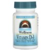 Thuốc bổ Source Naturals Wellness Vitamin D-3 50 mcg (2.000 IU) 200 Softgels 021078023739