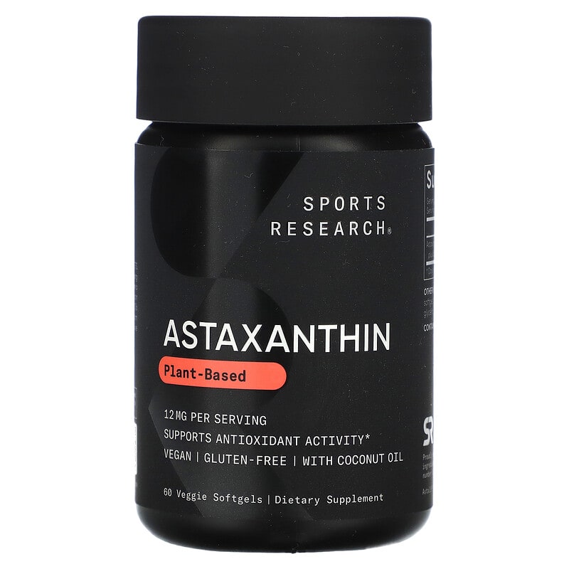 Sports Research Astaxanthin 12 mg 60 Veggie Softgels 6 Thực phẩm chức năng Sports Research Astaxanthin 12 mg 60 Veggie Softgels 023249004554
