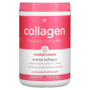 Thuốc bổ Sports Research Collagen Beauty Complex Marine Collagen Strawberry Lemonade 9.52 oz (270 g) 023249013426