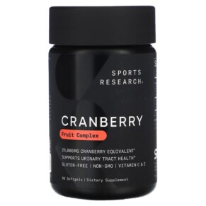 Thuốc bổ Sports Research Cranberry Fruit Complex 90 Softgels 023249010302