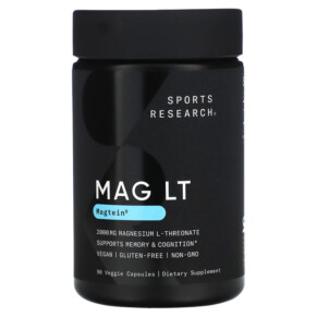 Thuốc bổ Sports Research MAG LT Magtein 2.000 mg 90 Veggie Capsules 023249091516