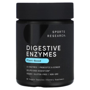Thuốc bổ Sports Research Plant-Based Digestive Enzymes 90 Veggie Capsules 023249090205
