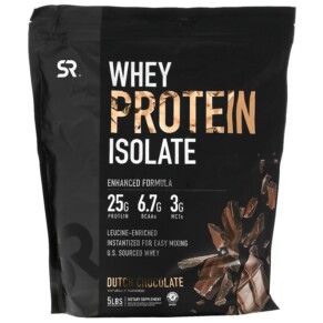 Thuốc bổ Sports Research Whey Protein Isolate Dutch Chocolate 5 lbs (2.27 kg) 023249090045
