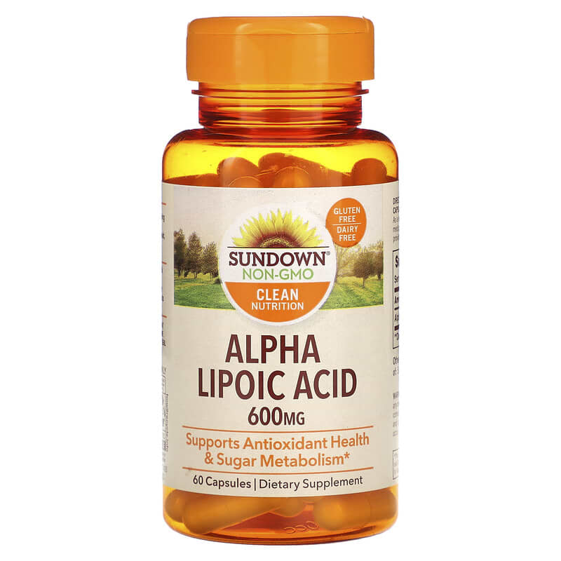 Sundown Naturals Alpha Lipoic Acid 600 mg 60 Capsules 6 Thực phẩm chức năng Sundown Naturals Alpha Lipoic Acid 600 mg 60 Capsules 030768179656