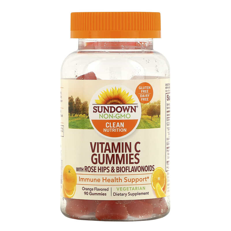 Sundown Naturals Vitamin C Gummies with Rose Hips & Bioflavonoids Orange Flavored 90 Gummies 6 Thực phẩm chức năng Sundown Naturals Vitamin C Gummies with Rose Hips & Bioflavonoids Orange Flavored 90 Gummies 030768533007