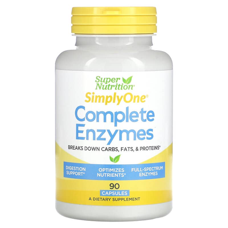Super Nutrition Simply One Complete Enzymes 90 Capsules 6 Thực phẩm chức năng Super Nutrition Simply One Complete Enzymes 90 Capsules 033739001246