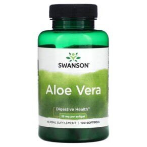 Thuốc bổ Swanson Aloe Vera 25 mg 100 Softgels 087614141619
