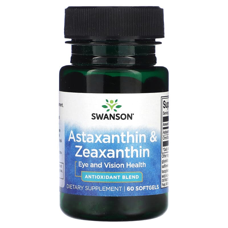 Swanson Astaxanthin & Zeaxanthin 60 Softgels 6 Thực phẩm chức năng Swanson Astaxanthin & Zeaxanthin 60 Softgels 087614029252