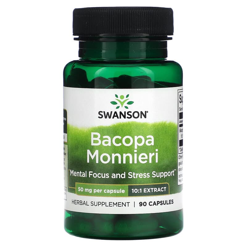Swanson Bacopa Monnieri 50 mg Per Capsule 90 Capsules 6 Thực phẩm chức năng Swanson Bacopa Monnieri 50 mg Per Capsule 90 Capsules 087614116907