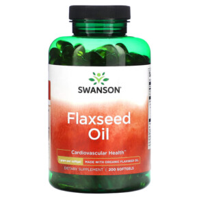 Thuốc bổ Swanson Flaxseed Oil 1 g 200 Softgels 087614170022