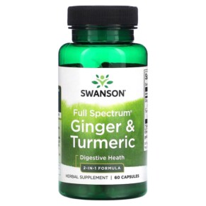 Thuốc bổ Swanson Full Spectrum Ginger & Turmeric 60 Capsules 087614112862