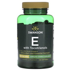 Thuốc bổ Swanson Full Spectrum Vitamin E With Tocotrienols 100 IU 120 Softgels 087614022093