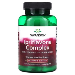 Thuốc bổ Swanson Ipriflavone Complex with Vitamin D Calcium & Boron 120 Tablets 087614017310