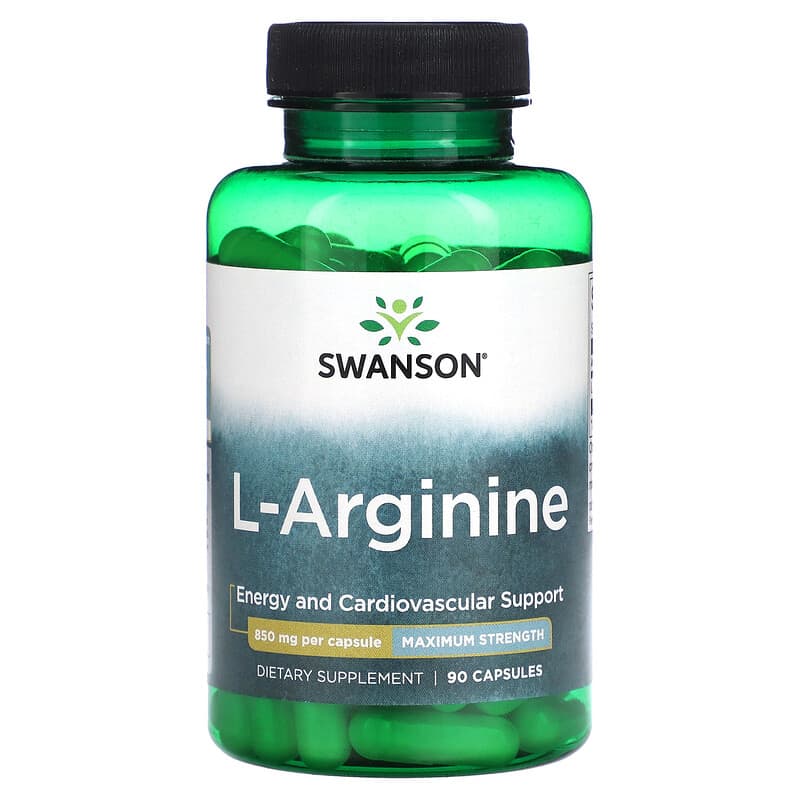 Swanson L-Arginine Maximum Strength 850 mg 90 Capsules 6 Thực phẩm chức năng Swanson L-Arginine Maximum Strength 850 mg 90 Capsules 087614117133