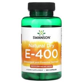 Thuốc bổ Swanson Natural Dry E-400 268 mg (400 IU) 100 Capsules 087614011318