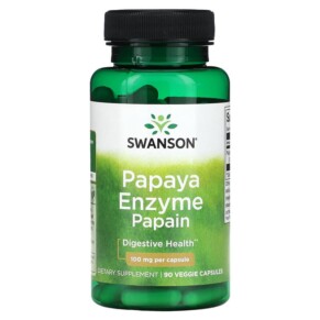 Thuốc bổ Swanson Papaya Enzyme Papain 100 mg 90 Veggie Capsules 087614114279