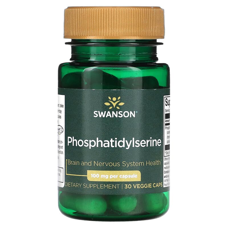 Swanson Phosphatidylserine 100 mg 30 Veggie Caps 6 Thực phẩm chức năng Swanson Phosphatidylserine 100 mg 30 Veggie Caps 087614028996