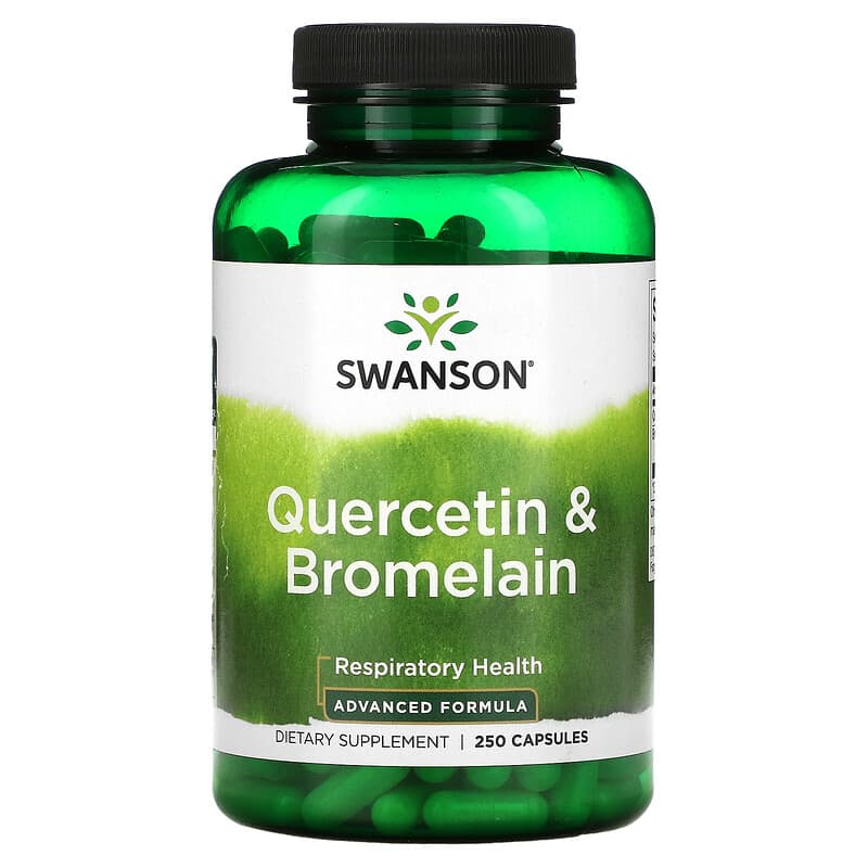 Swanson Quercetin & Bromelain Respiratory Health 250 Capsules 6 Thực phẩm chức năng Swanson Quercetin & Bromelain Respiratory Health 250 Capsules 087614017334