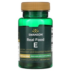 Thuốc bổ Swanson Real Food E 400 IU 60 Softgels 087614115825