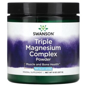 Thuốc bổ Swanson Triple Magnesium Complex Powder 400 mg 8 oz (227 g) 087614118314