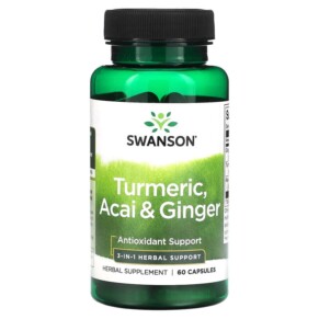 Thuốc bổ Swanson Turmeric Acai & Ginger 60 Capsules 087614115863