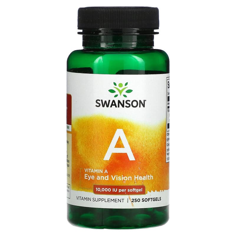 Swanson Vitamin A 10.000 IU 250 Softgels 6 Thực phẩm chức năng Swanson Vitamin A 10.000 IU 250 Softgels 087614010014