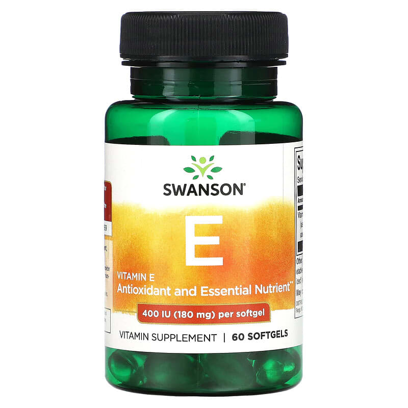 Swanson Vitamin E 180 mg (400 IU) 60 Softgels 6 Thực phẩm chức năng Swanson Vitamin E 180 mg (400 IU) 60 Softgels 087614114385