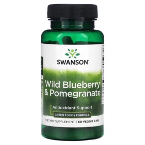 Thuốc bổ Swanson Wild Blueberry & Pomegranate 60 Veggie Caps 087614060804