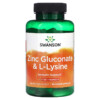 Thuốc bổ Swanson Zinc Gluconate & L-Lysine 90 Veggie Capsules 087614118635