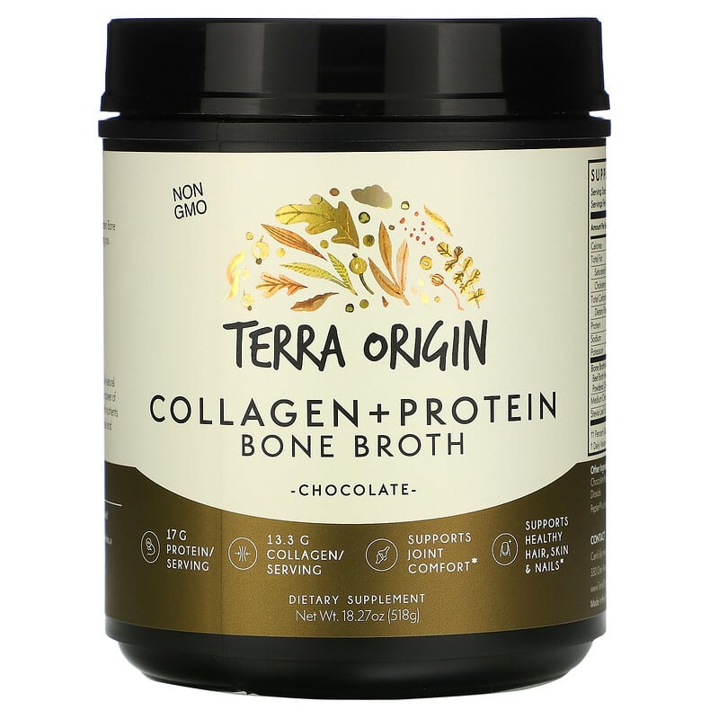 Terra Origin Collagen +Protein Bone Broth Chocolate 18.27 oz (518 g) 6 Thực phẩm chức năng Terra Origin Collagen +Protein Bone Broth Chocolate 18.27 oz (518 g) 857668007113