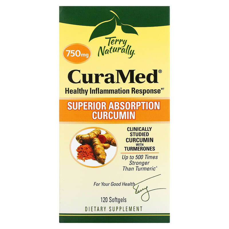 Terry Naturally CuraMed 750 mg 120 Softgels 6 Thực phẩm chức năng Terry Naturally CuraMed 750 mg 120 Softgels 367703202927