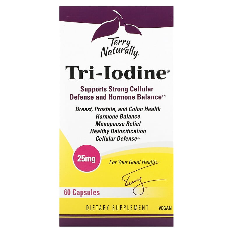 Terry Naturally Tri-Iodine 25 mg 60 Capsules 6 Thực phẩm chức năng Terry Naturally Tri-Iodine 25 mg 60 Capsules 367703190064