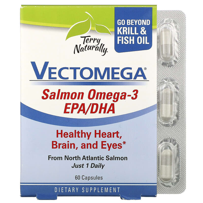 Terry Naturally Vectomega Salmon Omega-3 EPA/DHA 60 Capsules 6 Thực phẩm chức năng Terry Naturally Vectomega Salmon Omega-3 EPA/DHA 60 Capsules 367703367169